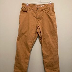 Carhartt Men's 30 in. x 32 in. Hickory Relaxed Fit Canvas 5-Pocket Work Pants